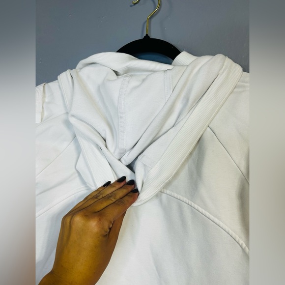 Athleta White Hoodie Size L - Picture 6 of 10